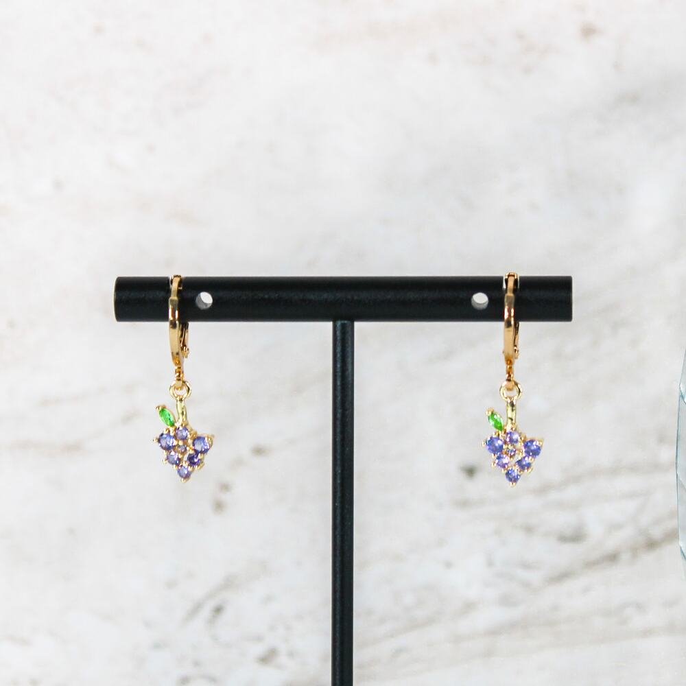 Grape Huggie Hoop Earrings